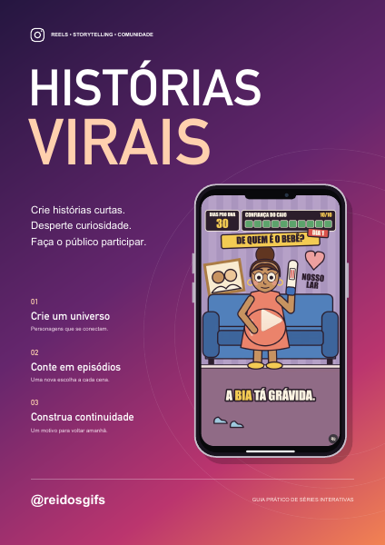 Capa do ebook Histórias Virais, de @reidosgifs